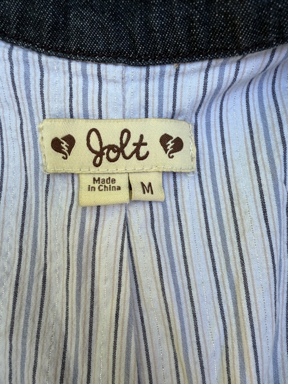 Jolt Indigo Denim Ruffle-Trim Buttoned Vest - Picture 4 of 5